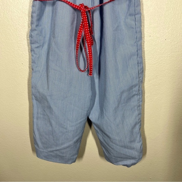 Vintage Carters Girls Toddler Stripe Floral Embroidery Overalls Size 2T - Picture 9 of 10